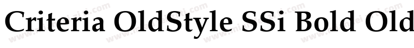 Criteria OldStyle SSi Bold Old Style Figures字体转换